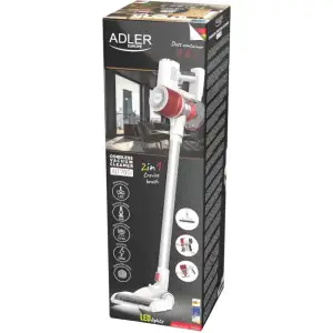 Порохотяг Adler AD 7051 бездротовий/ 300Вт/ 0.6л/ LCD дисплей/ щітка зі світлодіодним підсвічуванням (AD7051) UA