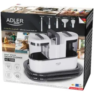 Порохотяг Adler AD 7088 плямовивідник 400Вт/ 11 500 Па/ 1.5л-0.8л/ білий (AD7088) UA