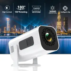Проєктор H96 MAX HP330 LED LCD HD 170AL 16:9 H713 1G/8G Android 11.0 HDMI WiFi BT білий (H96 MAX_HP330) UA