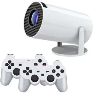 Проєктор H96 MAX F100 LED LCD HD 110AL 16:9 2G/16G Android 12.0 HDMI WiFi BT джойстик 2 шт білий (H96MAX_F100) UA