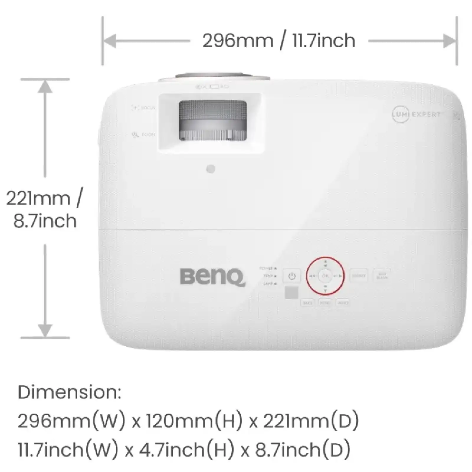 Проєктор BENQ TH671ST, короткофокусний, DLP,1080P,ANSI 3000Lm,10000:1, 2хHDMI, USB,16:9, білий (9H.JGY77.1HE) UA