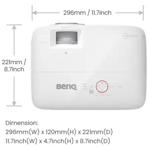Проєктор BENQ TH671ST, короткофокусний, DLP,1080P,ANSI 3000Lm,10000:1, 2хHDMI, USB,16:9, білий (9H.JGY77.1HE) UA