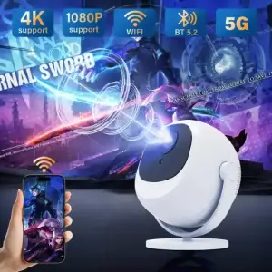 Проєктор H96 MAX BL360 LED LCD HD 200AL 16:9 H713 1G/8G Android 11.0 HDMI WiFi BT біло-чорний (H96MAX_BL360) UA