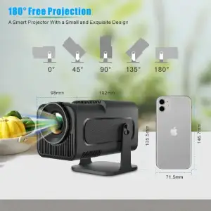 Проєктор H96 MAX HY320 LED LCD FullHD 230AL 16:9 H713 1G/8G Android 11.0 HDMI WiFi BT сірий (H96MAX_HY320) UA