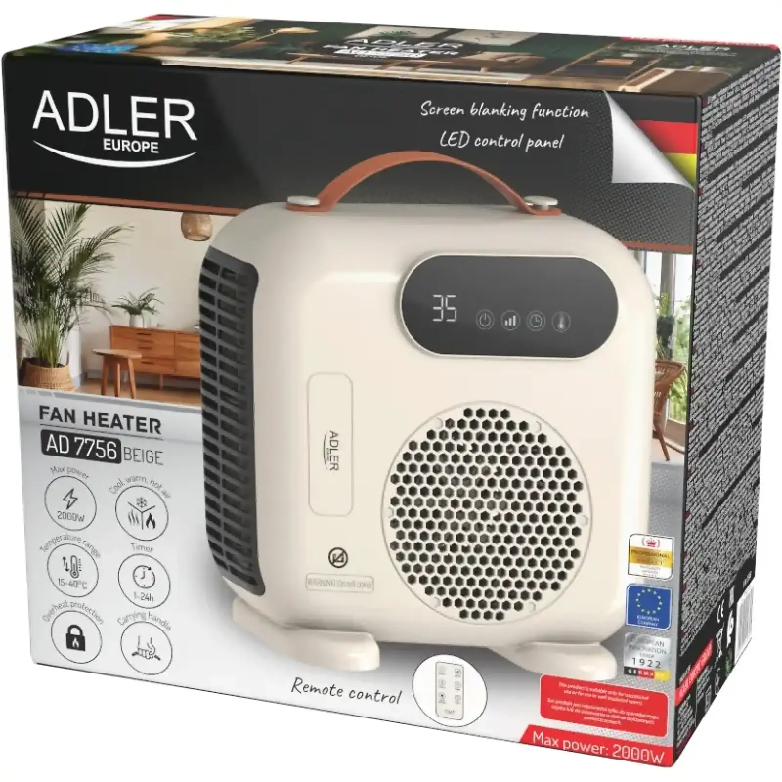 Тепловентилятор Adler AD 7756 (AD7756) UA