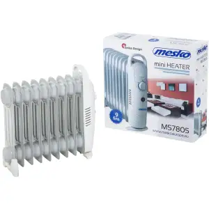 Обігрівач Mesko MS 7805 підлоговий/ масляний/ 1000 Вт/ 9 ребер/ сірий (MS7805) UA