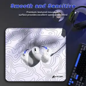 Ігрова поверхня Attack Shark CM02 450x400x4мм Contour white (CM02CW_AS) UA