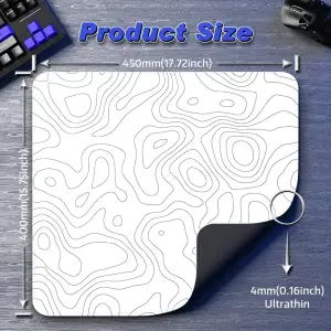 Ігрова поверхня Attack Shark CM02 450x400x4мм Contour white (CM02CW_AS) UA