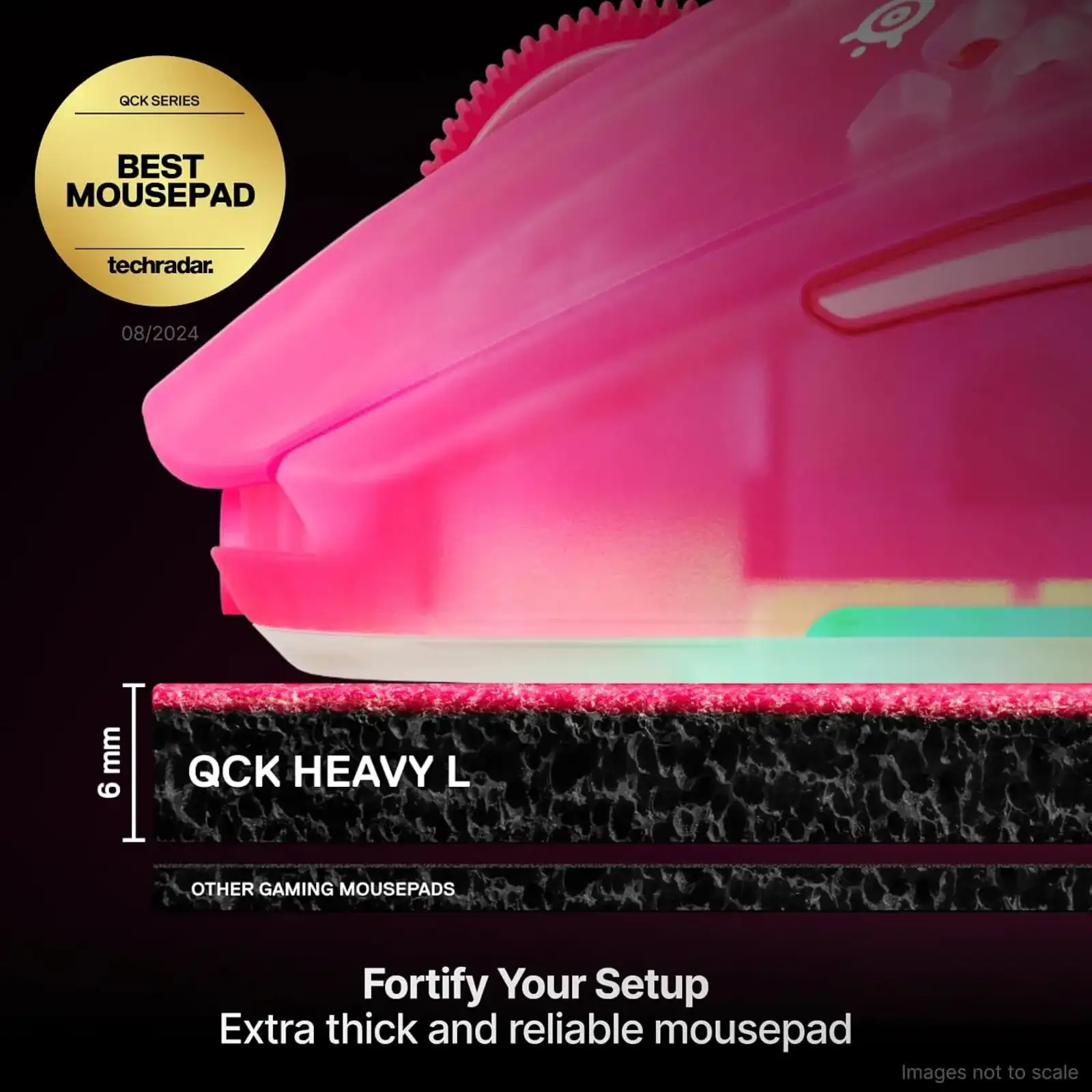 Ігрова поверхня SteelSeries QcK Heavy Large 450х400х6мм Magenta (63479) UA