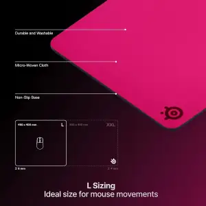Ігрова поверхня SteelSeries QcK Heavy Large 450х400х6мм Magenta (63479) UA