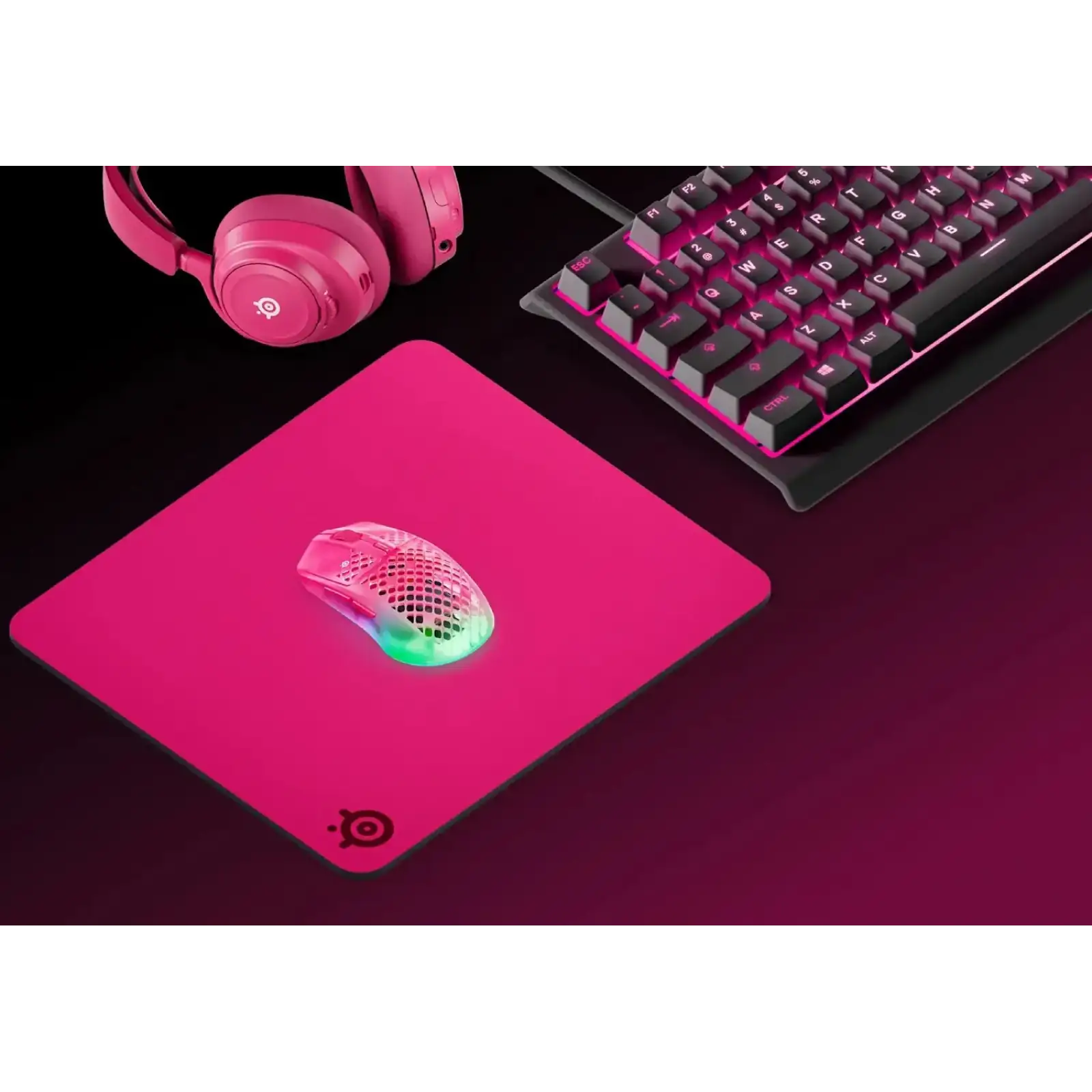 Ігрова поверхня SteelSeries QcK Heavy Large 450х400х6мм Magenta (63479) UA