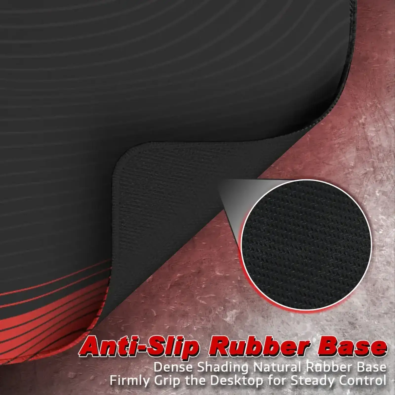 Ігрова поверхня Attack Shark CM02 450x400x4мм Contour line Black Red (CM02CLBR_AS) UA