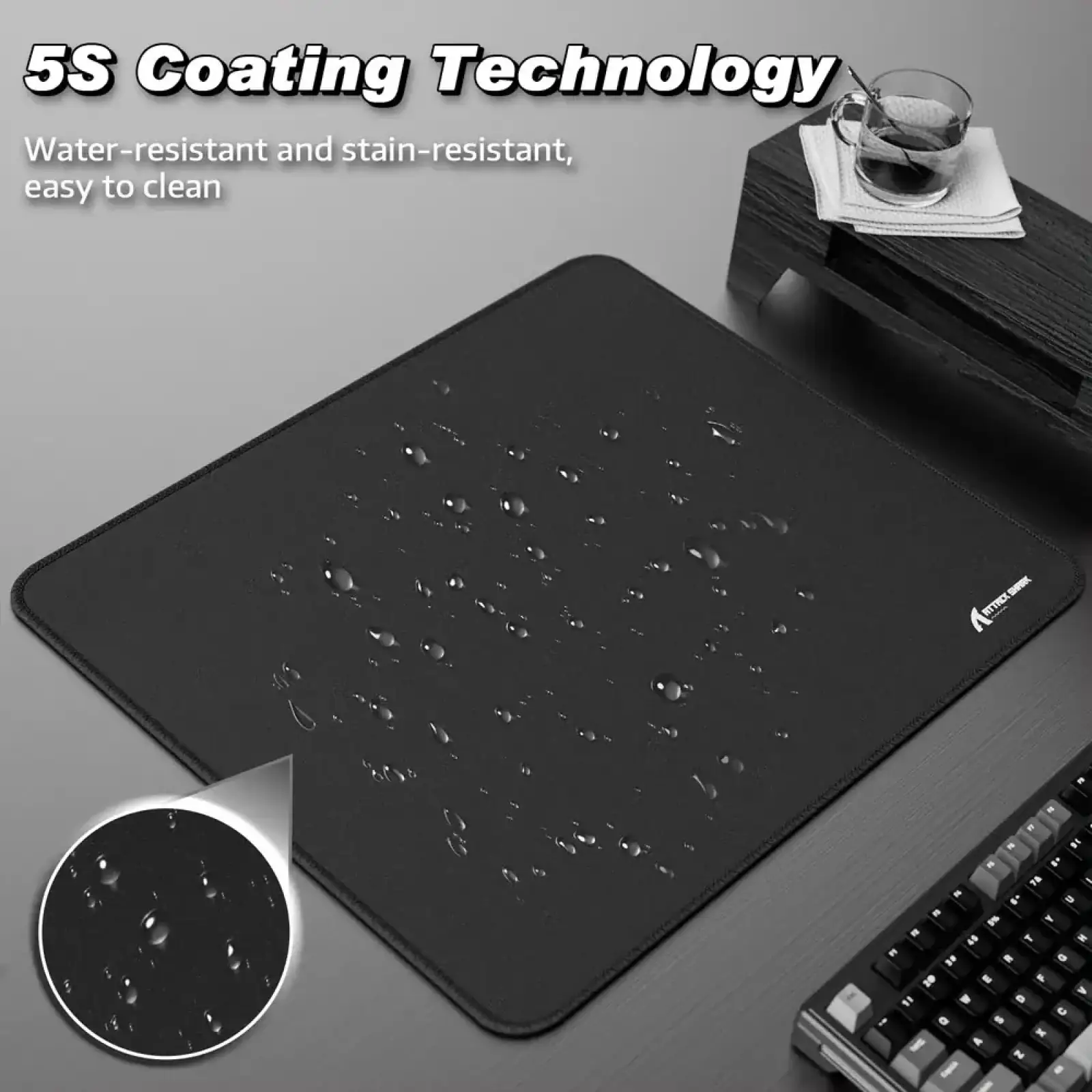 Ігрова поверхня Attack Shark CM02 450x400x4мм Dark gray (CM02DGR_AS) UA