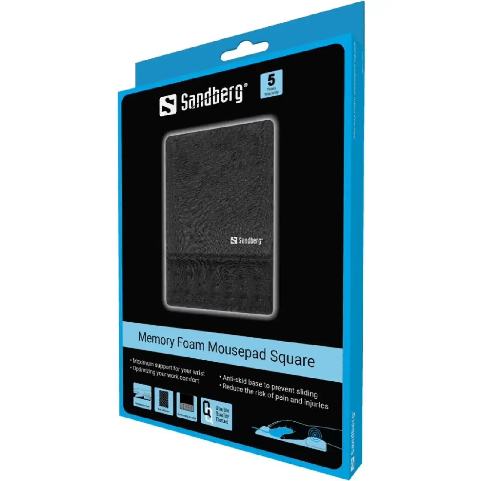 Килимок для мишки Sandberg Memory Foam Mousepad 250х180х2,5мм (520-38) UA