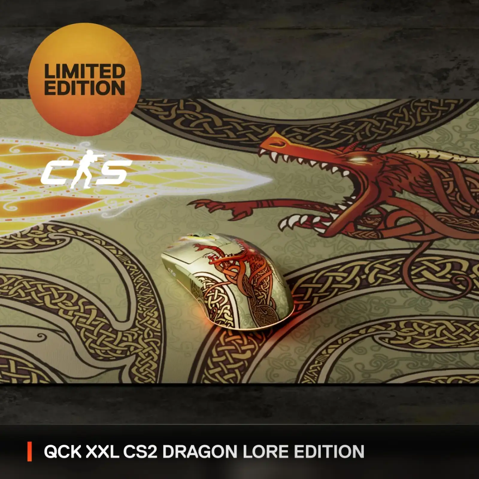 Ігрова поверхня SteelSeries Qck XXL CS2 Edition (Dragon Lore) (63448) UA