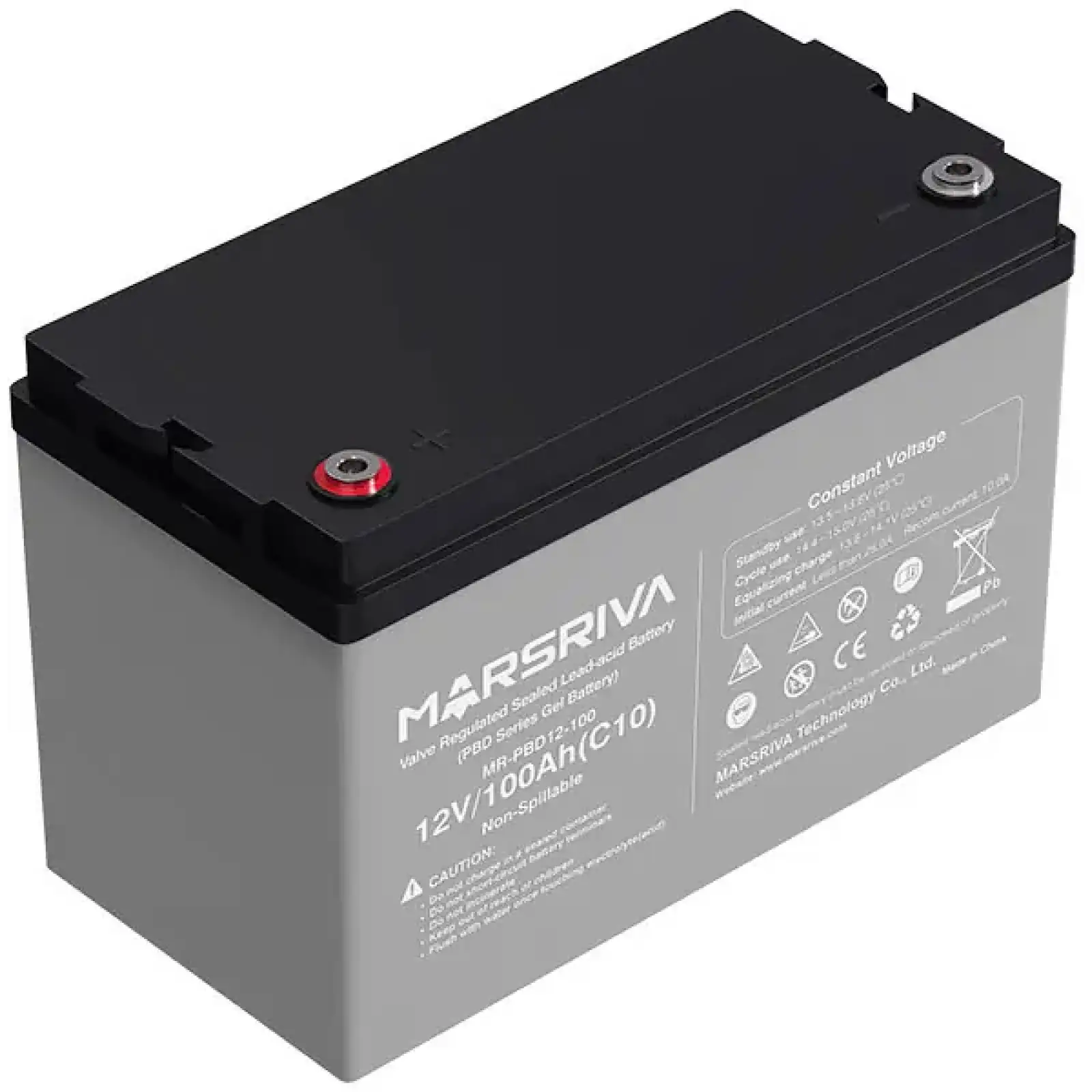 Акумуляторна батарея Marsriva 12.8V, 100A, AGM Gel battery (MR-PBD12-100) UA