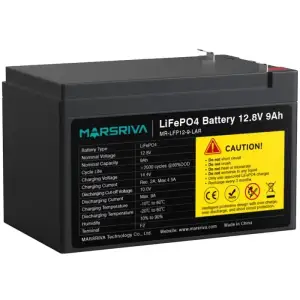 Акумуляторна батарея Marsriva 12.8V, 9.0A, літієва батарея (MR-LFP12-9-LAR) UA