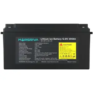 Акумуляторна батарея Marsriva LiFePO4, 12.8V/200Ah , 2.56kWh (MR-LBP12-200-LAR) UA