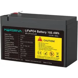 Акумуляторна батарея Marsriva 12.8V, 8.0A, літієва батарея (MR-LFP12-8-LAR) UA