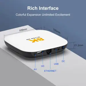 TV Медіаплеєр H96 MAX M2 plus 4/32Gb/ Rockchip RK3528/ Android 14/ WiFi 6/ BT 5.4/ LAN:100M/ IRпульт (M2PLUS_4GB/32GB) UA