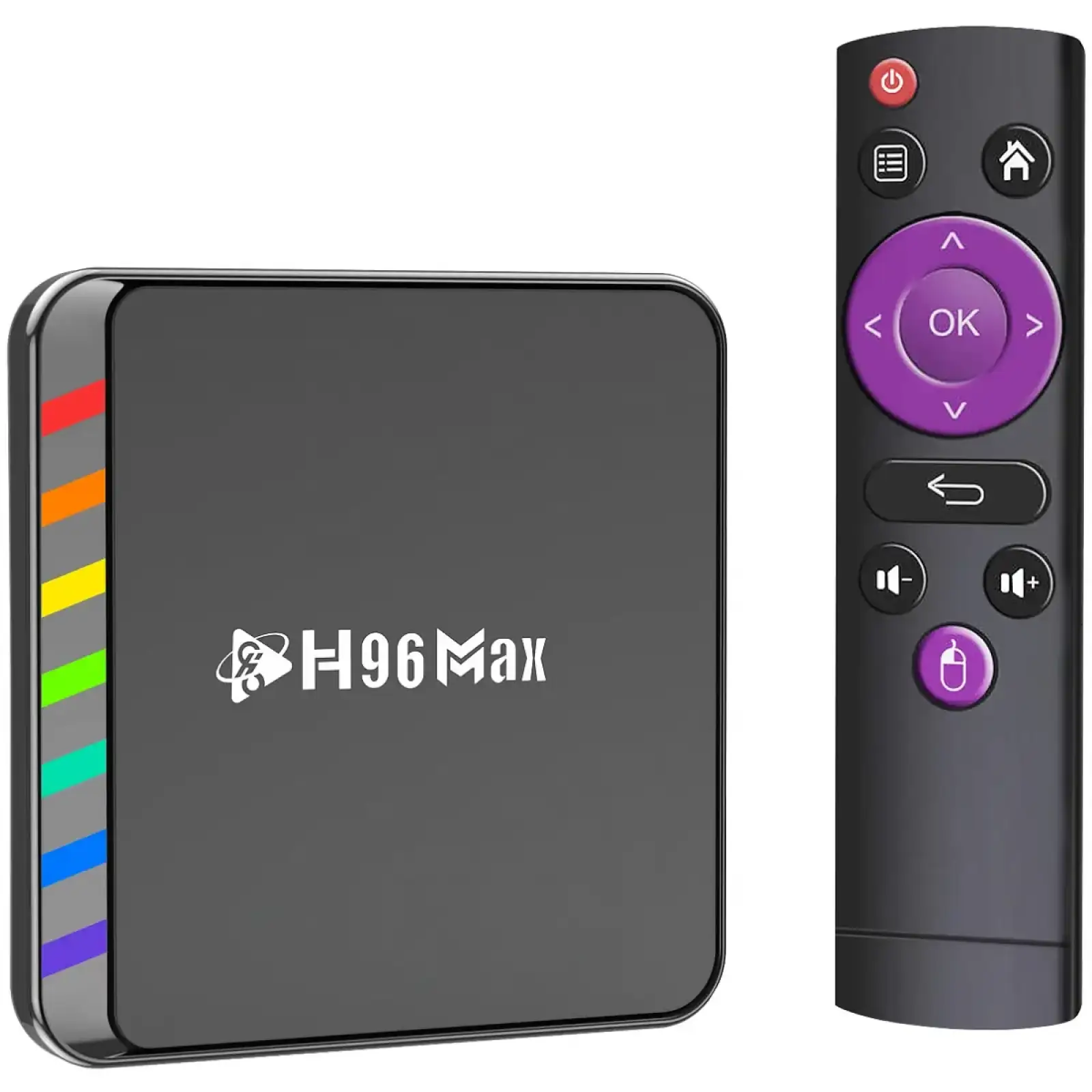 Медіаплеєр H96 MAX W2 4/64Gb/ Amlogic S905W2/ Android 11/ WiFi 2.4G+5G/BT:5.0/ LAN:100M/ чорний (W2_4GB/64GB) UA