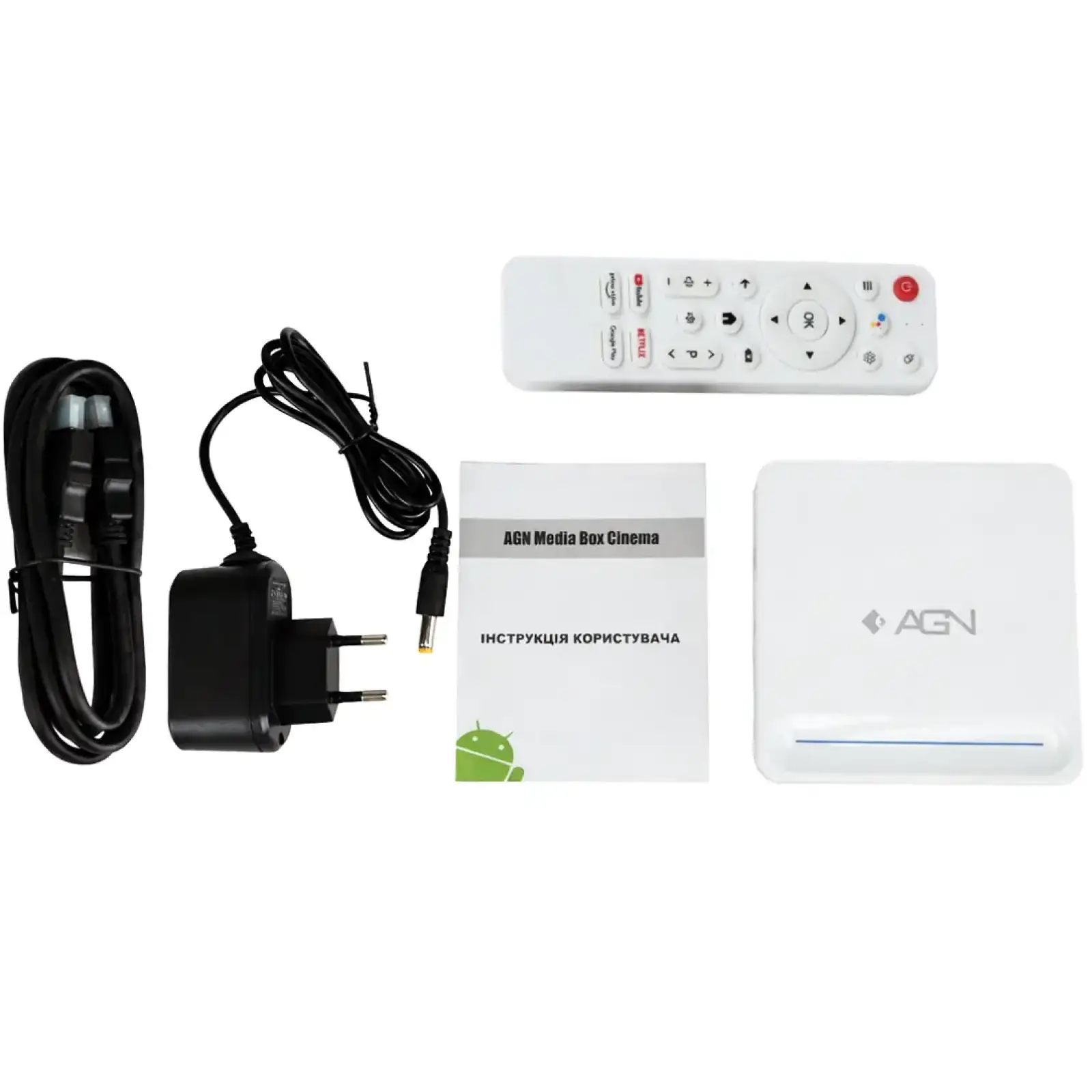 Медіаплеєр AGN Media Box Cinema 4/32Gb/Allwinner H618/ Android 14/ WiFi 2.4G+5G/LAN:100M/ BT 5.4 (AGNCINEMA432) UA
