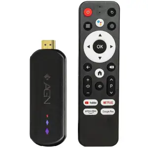 TV Медіаплеєр AGN Media Stick 2/16Gb/ Amlogic S905L3/ Android 14/ WiFi 2.4G+5G/ BT 5.4/ USB2.0/ чорн (AGNSTICK216) UA