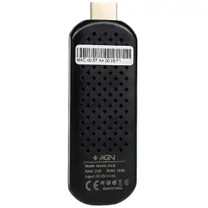 Медіаплеєр TV AGN Media Stick 2/16Gb/ Amlogic S905L3/ Android 14/ WiFi 2.4G+5G/ BT 5.4/ USB2.0/ чорн (AGNSTICK216) UA
