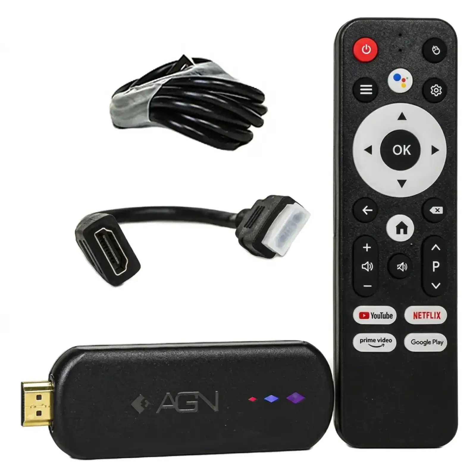 Медіаплеєр TV AGN Media Stick 2/16Gb/ Amlogic S905L3/ Android 14/ WiFi 2.4G+5G/ BT 5.4/ USB2.0/ чорн (AGNSTICK216) UA