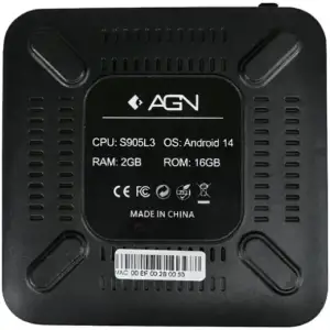 Медіаплеєр AGN Media Box Base 2/16Gb/ Amlogic S905L3/ Android 14/ WiFi 2.4G+5G/LAN:100M/ (AGNBASE216) UA