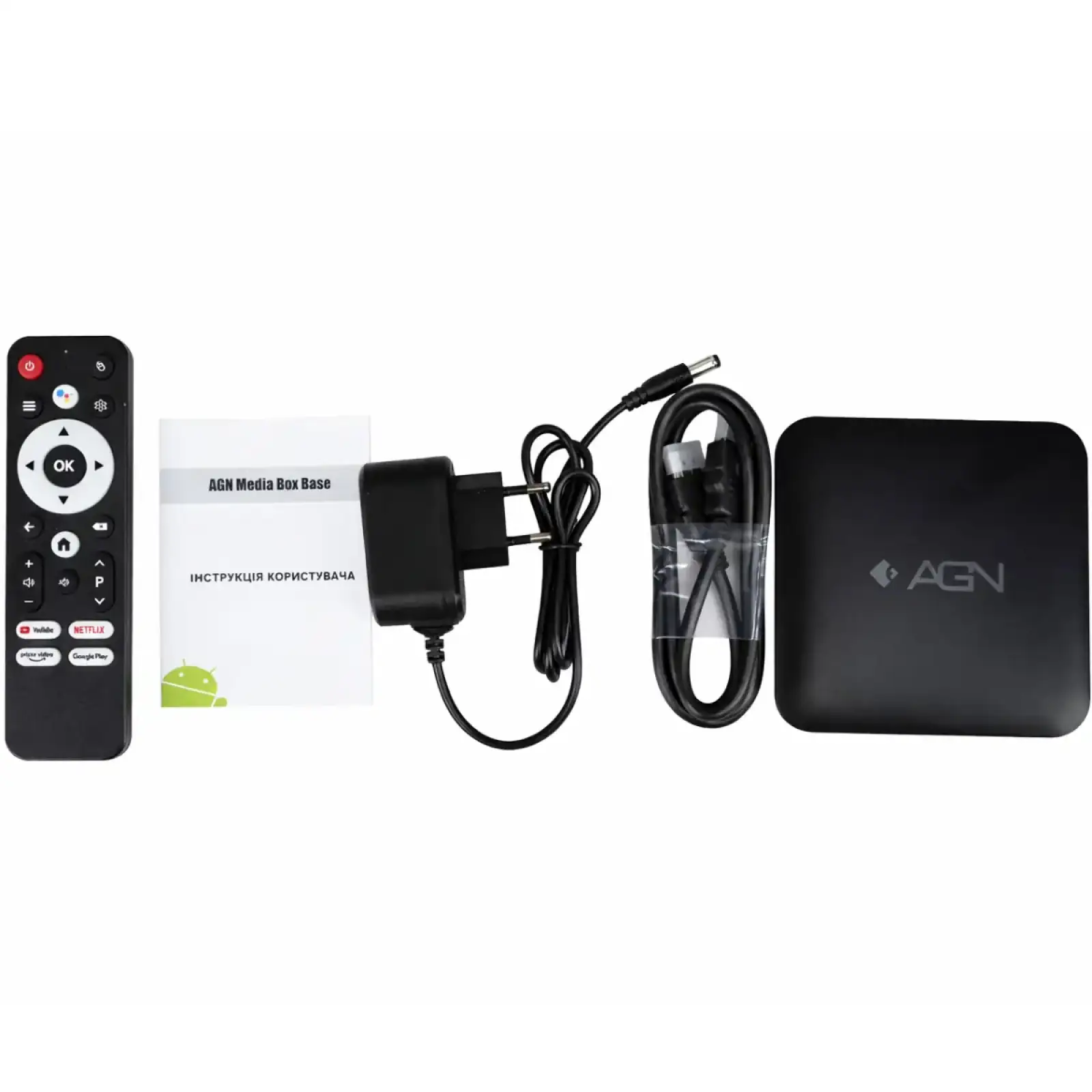 Медіаплеєр AGN Media Box Base 2/16Gb/ Amlogic S905L3/ Android 14/ WiFi 2.4G+5G/LAN:100M/ (AGNBASE216) UA