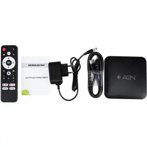 Медіаплеєр AGN Media Box Base 2/16Gb/ Amlogic S905L3/ Android 14/ WiFi 2.4G+5G/LAN:100M/ (AGNBASE216) UA