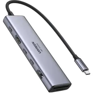 Док-станція USB3.2 Type-C --> HDMI 4K60Hz/2хUSB 3.0/2xUSB-C/SD/TF PD 100 Вт CM511 Ugreen (45521) UA