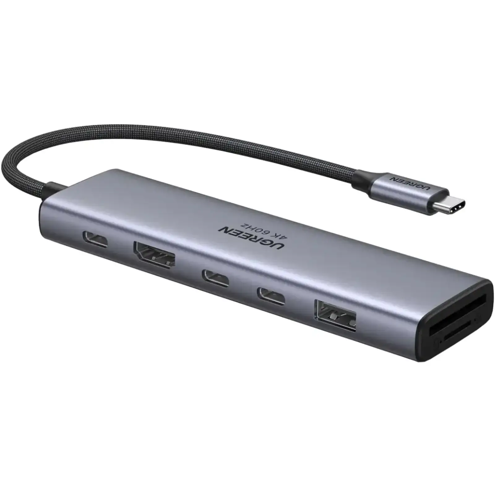 Док-станція USB3.2 Type-C --> HDMI 4K60Hz/2хUSB 3.0/2xUSB-C/SD/TF PD 100 Вт CM511 Ugreen (45521) UA