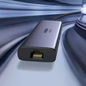 Док-станція USB3.1 Type-C --> HDMI 4K60Hz/USB 3.0x2/RJ45/SD/TF/PD 100W Ugreen CM512 Сіра (60515) UA