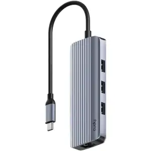 Док станція USB 3.0 Type-C 1хHDMI 4K60Hz,USB-C,1хUSB-A 3.0 5 Гбіт/с, 2хпередачі даних USB-A 2.0 Cudy (UH606) UA