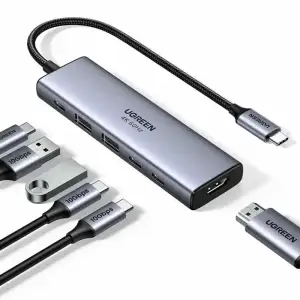 Док-станція USB3.2 Type-C --> HDMI 4K60Hz/2хUSB 3.0/2xUSB-C PD 100 Вт CM511 Ugreen (35999) UA