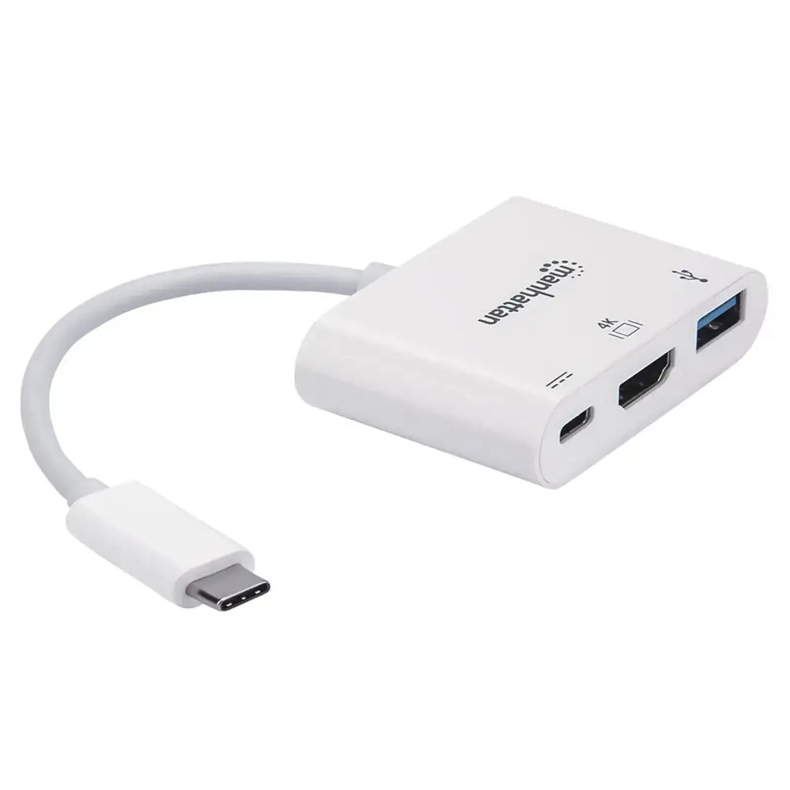 Док-станція USB3.1 Type-C --> HDMI/USB 3.0/PD 60W 4-in-1 White Manhattan (152945) UA