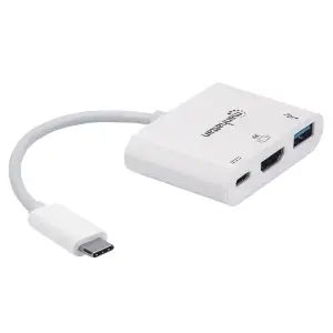 Док-станція USB3.1 Type-C --> HDMI/USB 3.0/PD 60W 4-in-1 White Manhattan (152945) UA