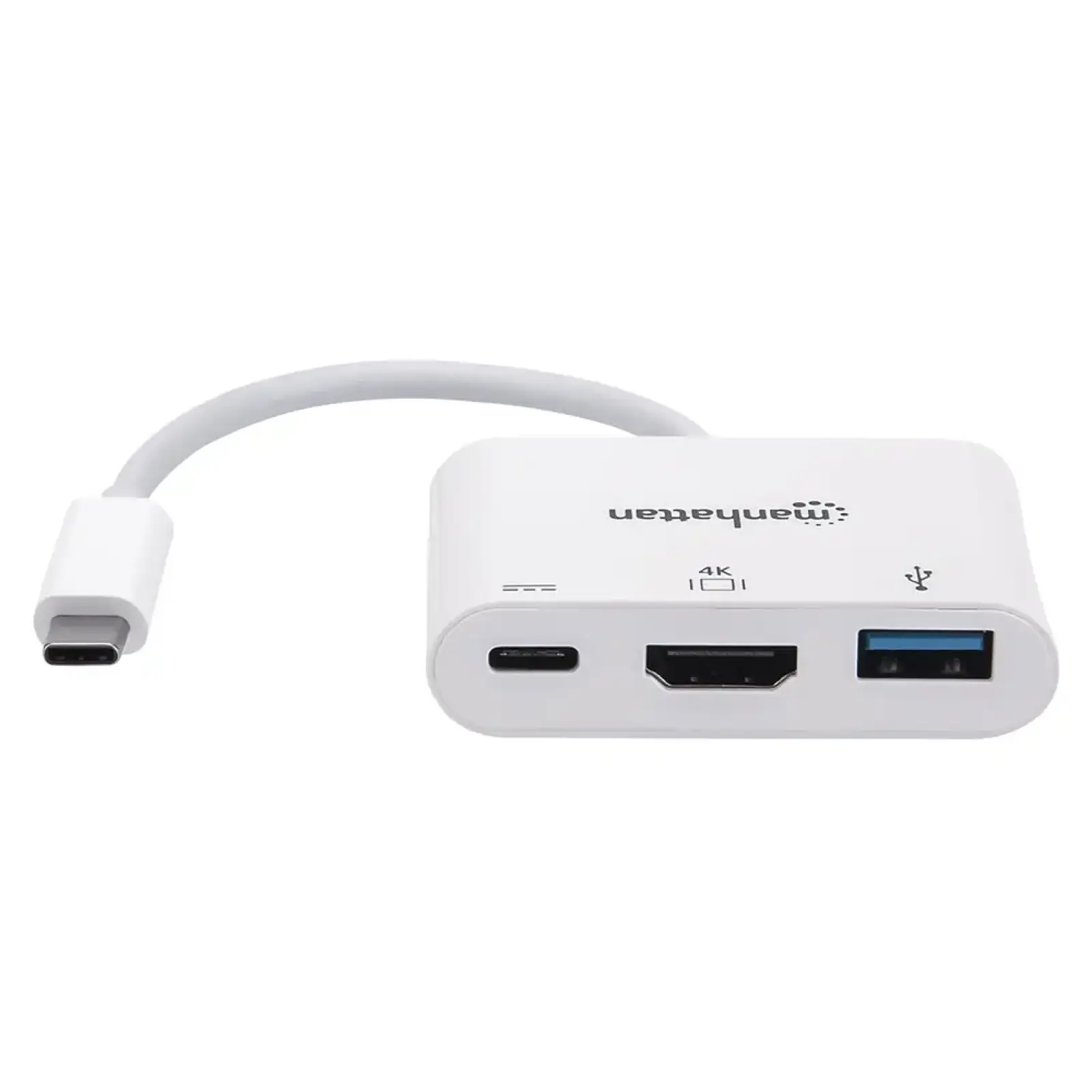 Док-станція USB3.1 Type-C --> HDMI/USB 3.0/PD 60W 4-in-1 White Manhattan (152945) UA
