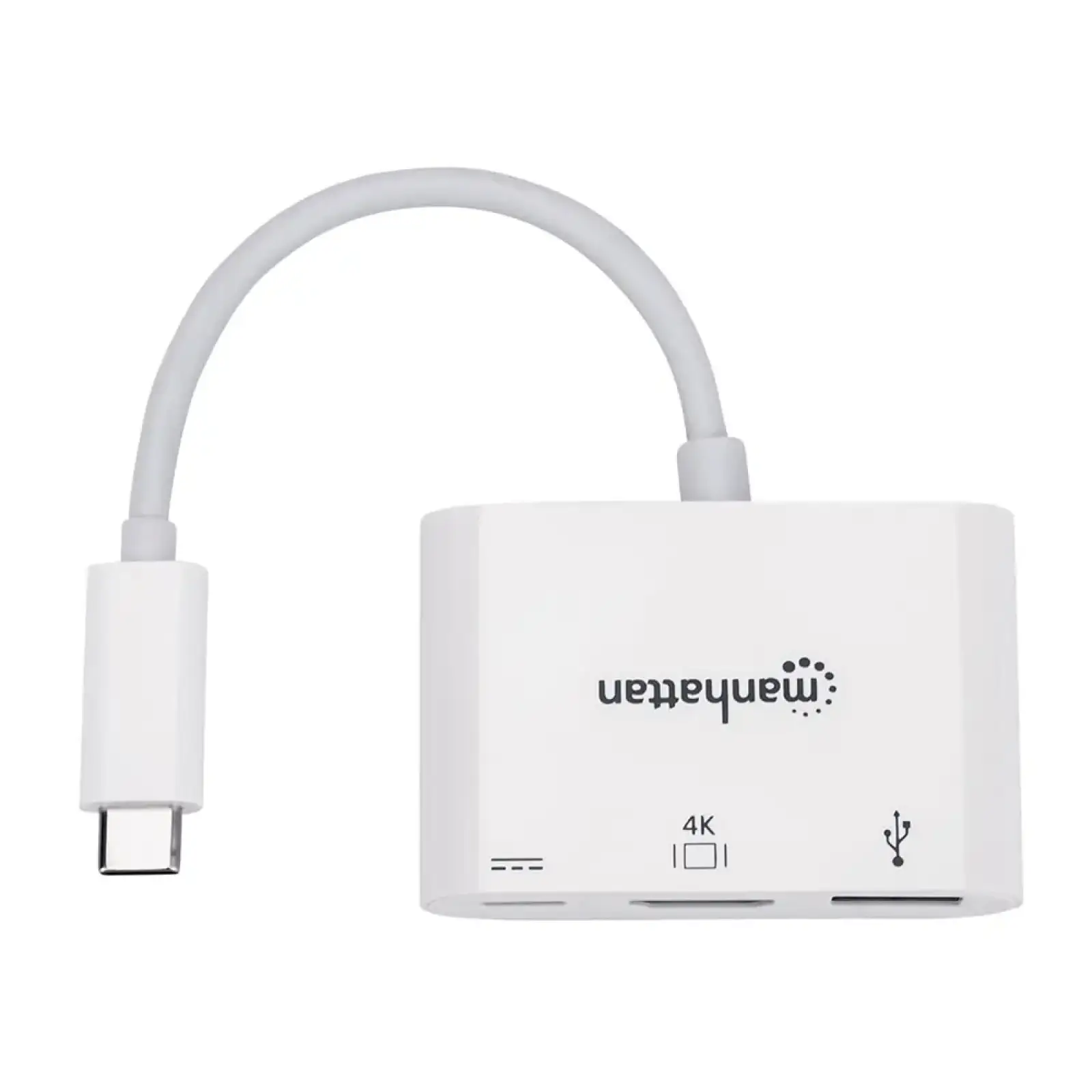 Док-станція USB3.1 Type-C --> HDMI/USB 3.0/PD 60W 4-in-1 White Manhattan (152945) UA