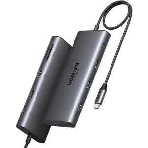 Док-станція USB3.2 Type-C --> HDMIx2,8K30Hz/4K60Hz/3xUSB-A/2xUSB-C 3.2/ RJ45/SD/TF/PD 100W CM639 (15534) UA