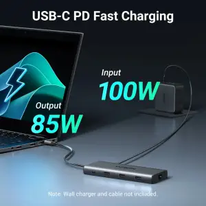Док-станція USB3.2 Type-C --> HDMIx2,8K30Hz/4K60Hz/3xUSB-A/2xUSB-C 3.2/ RJ45/SD/TF/PD 100W CM639 (15534) UA