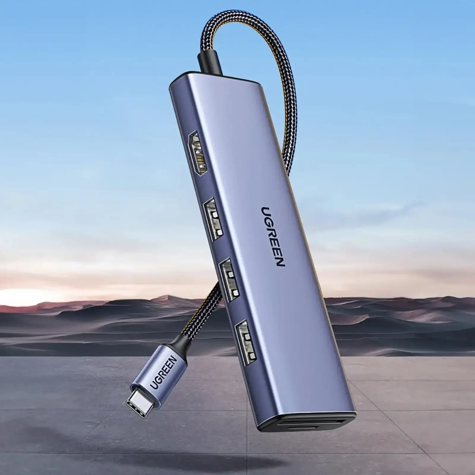 Док-станція USB3.0 Type-C --> HDMI 4K30Hz/3xUSB-А 3.0/Type-C/PD 100W 6-in-1 CM511 Ugreen (20956A) UA