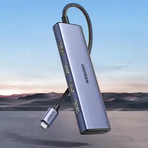Док-станція USB3.0 Type-C --> HDMI 4K30Hz/3xUSB-А 3.0/Type-C/PD 100W 6-in-1 CM511 Ugreen (20956A) UA