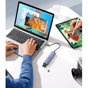 Док-станція USB3.0 Type-C --> HDMI 4K30Hz/3xUSB-А 3.0/Type-C/PD 100W 6-in-1 CM511 Ugreen (20956A) UA