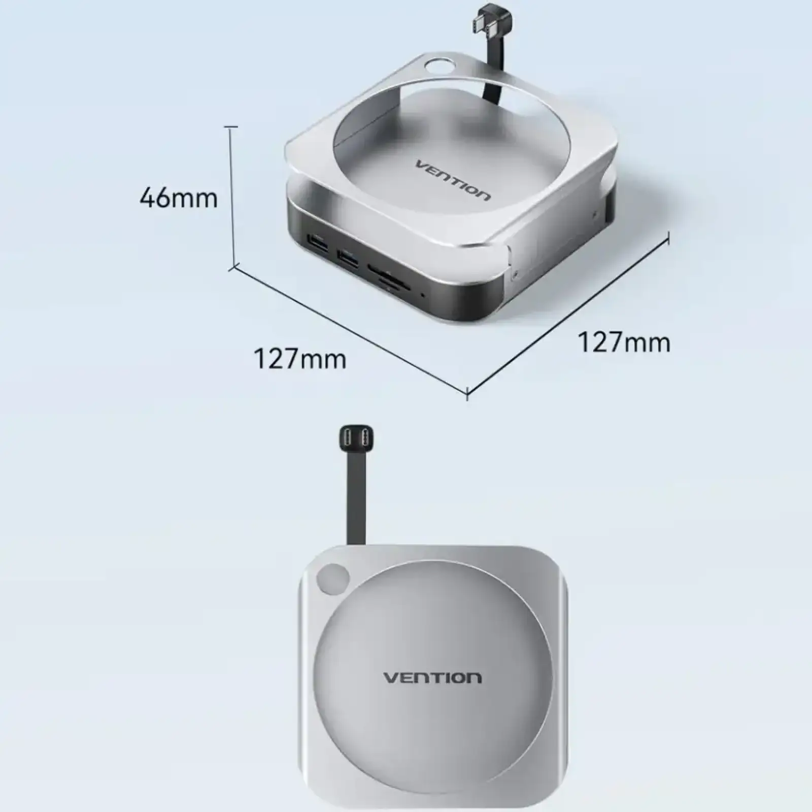 Док-станція USB3.2 Type-C --> Mac mini DP 4K240Hz/M.2 NVMe/4xUSB 3.2/USB-C 3.2/3,5мм/SD/TF/PD (THIHAG) UA