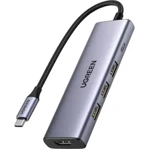 Док-станція USB3.0 Type-C --> HDMI 4K30Hz/3xUSB-А 3.0/Type-C/PD 100W 5-in-1 CM511 Ugreen (15596) UA