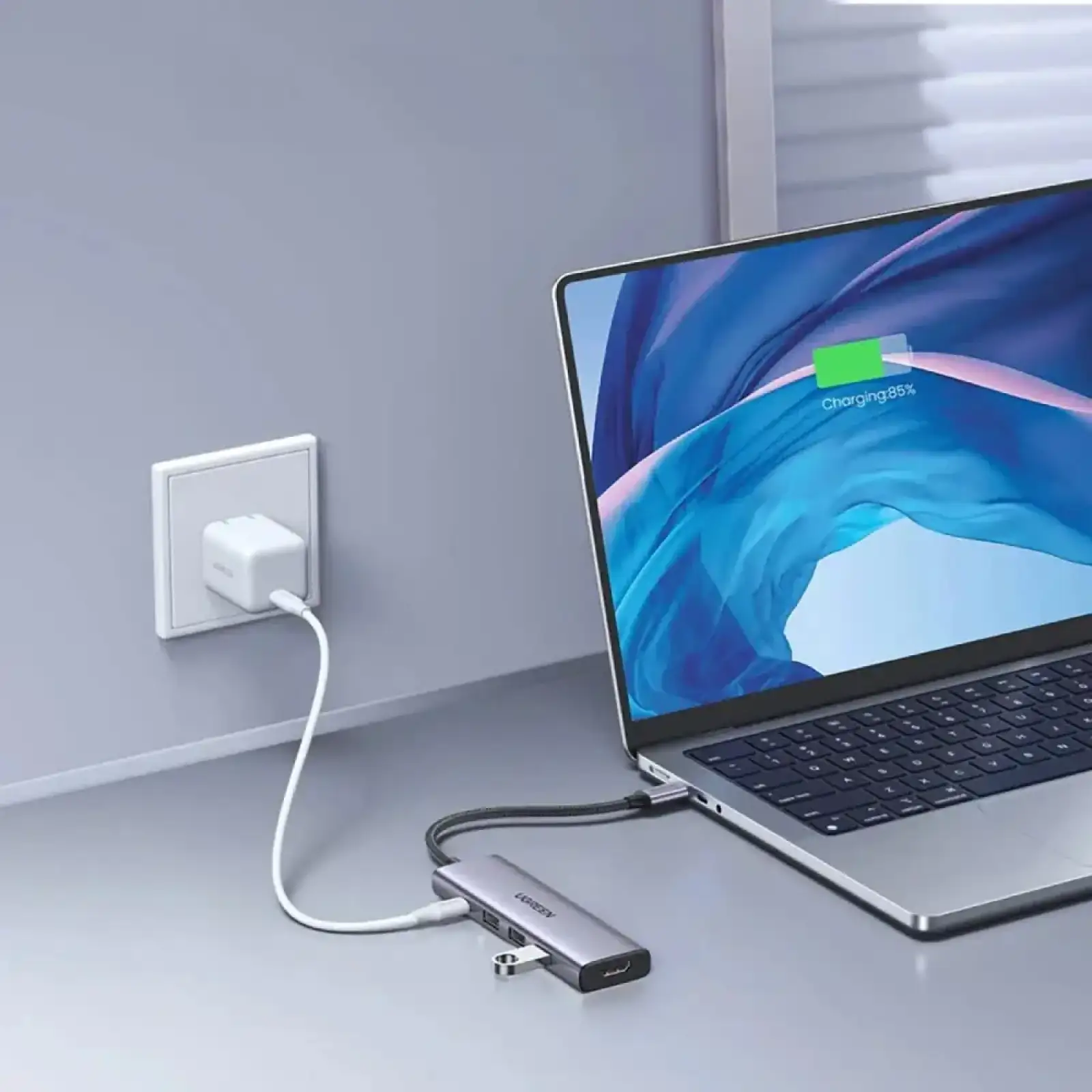 Док-станція USB3.0 Type-C --> HDMI 4K30Hz/3xUSB-А 3.0/Type-C/PD 100W 5-in-1 CM511 Ugreen (15596) UA