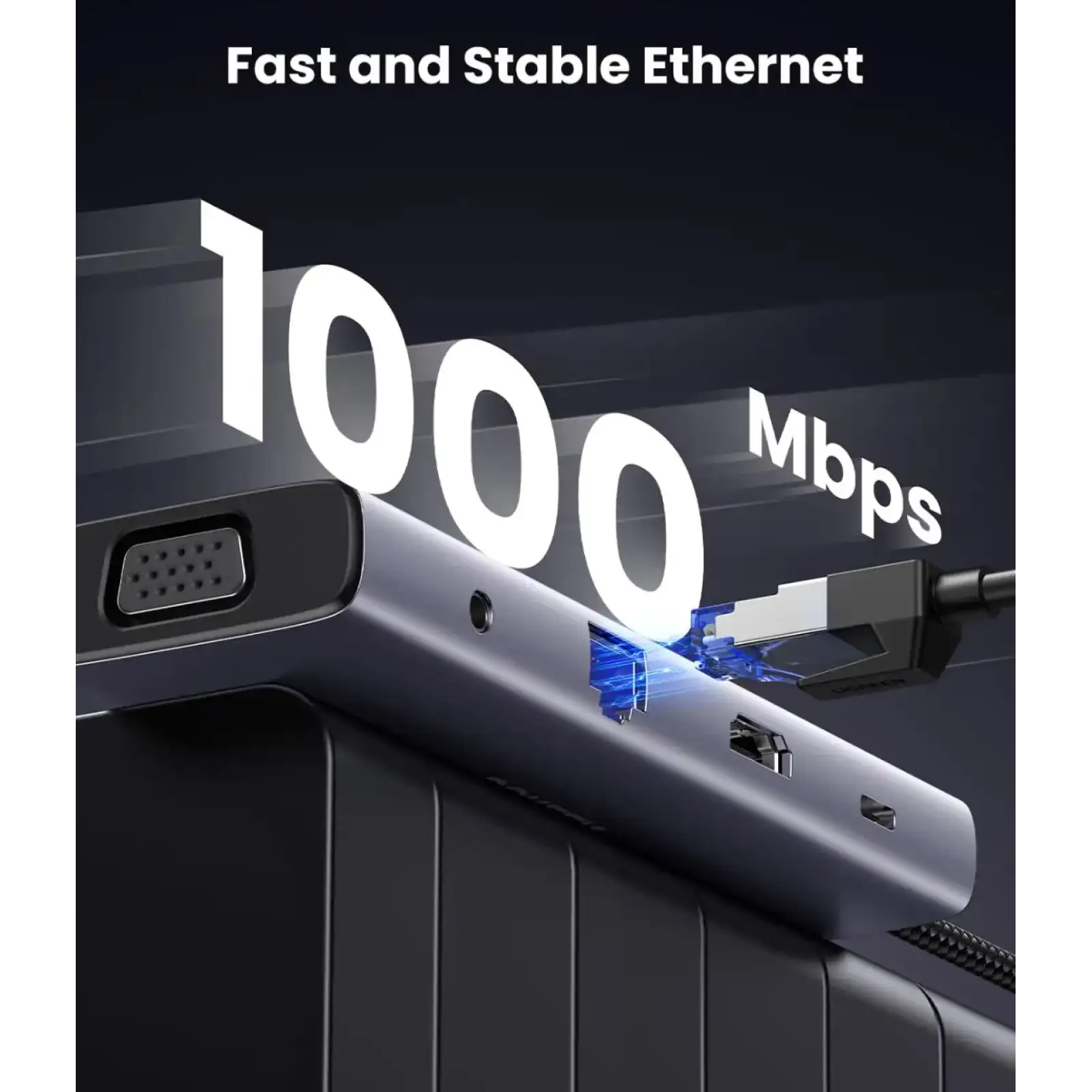 Док-станція USB3.1 Type-C --> HDMI 4K30Hz/VGA/USB 3.0х3/RJ45/SD/TF/PD/3,5мм TRRS 100W 10-in-1 CM498 (15601) UA